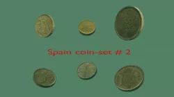 Spain coin set model - 2 3D model