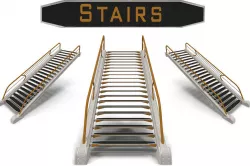 Stairs Low-poly  3D model