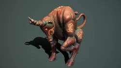Statue bull Low-poly  3D model