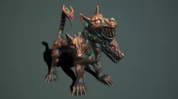 Statue cerberus Low-poly  3D model