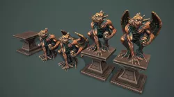 Statue gargoyle Low-poly  3D model