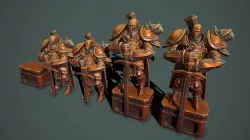 Statue knight Low-poly  3D model