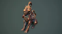 Statue lion Low-poly  3D model