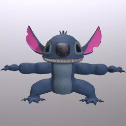 Stitch Low-poly  3D model