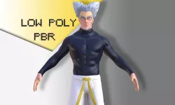 Stylized Character Garou Low-poly  3D model