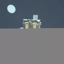 Stylized Christmas House Scene 3D model