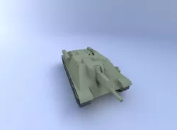 SU-122 Tank, (122 mm) 3D model