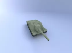 SU-152 Tank, (152 mm) 3D model