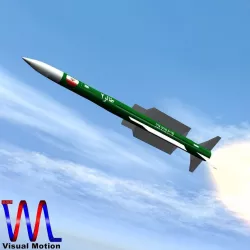 Taer-2 Missile 3D model