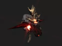 Terror berserk rider   Low-poly  3D model