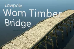 Timber Roman Bridge Low-poly  3D model