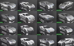 Top 15 Super Racing Car Collection Pack 3D Model 