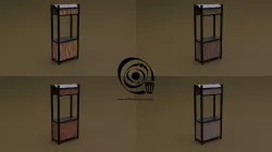 Trade stand 20 4in1 R - 4 PBR Texture 1 Model Low-poly  3D model