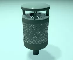 Trashcan with plastic bag  3D model