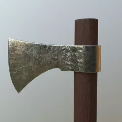 Viking Throwing Tomahawk Low-poly  3D model