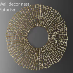 Wall decor futuristic coral Panel 3D 2 3D model