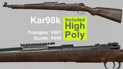 Weapon - Gun - Sniper - Kar98k Low-poly  3D model