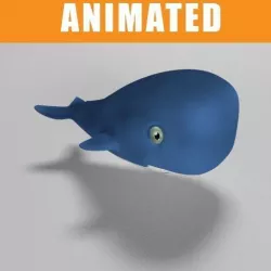 Whale Low-poly  3D model