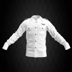 White Airforce Shirt Low-poly  3D model