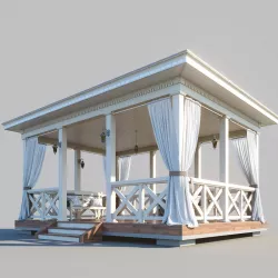Wooden arbor 3D model