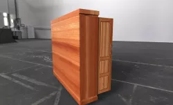 wooden wardrobe Low-poly  3D model