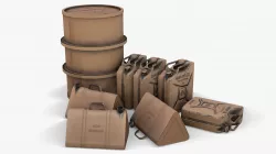 WW2 Liquid Storage Assets 01 Low-poly  3D model