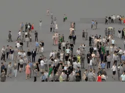 3D PEOPLE -CONCERT - EVENT - CROWDS- ULTIMATE SPEED SOLUTION Low-poly  3D model