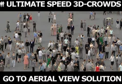 3D PEOPLE CROWDS- ULTIMATE SPEED SOLUTION Low-poly  3D model