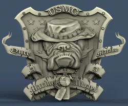 3d STL model for CNC once a marine marine a always 3D model