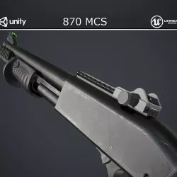 870 MCS Shotgun Low-poly  3D model