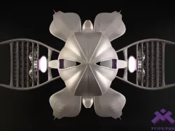 Alien Mothership with Fighters 3D model