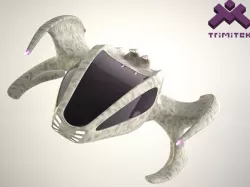 Alien Spaceship - small escape pod 3D model