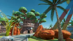 Amusement park - attractions  carousels and environment Low-poly  3D model