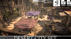 Ancient Egypt Town Set Low-poly  3D model