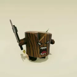 Angry Log - Revenge of the Tree for Game Development Low-poly  3D model