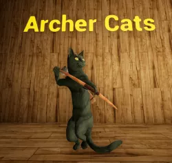 Archer Bow Cats 39  Animations with Props Ranger RPG Character Low-poly  3D model