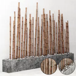 Bamboo decor fundament 3D model