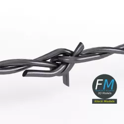 Barbed wire part 3D model
