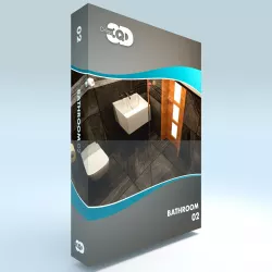 Bathroom 02 Low-poly  3D model