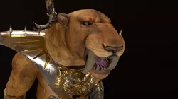 Battle Tiger Low-poly  3D model