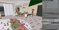 Blender Scene 03 Interior room 3D model