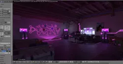 Blender Scene 04  Interior office room 3D model