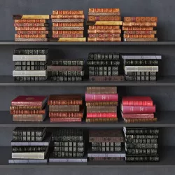 Book Set 01 Old books 3D model
