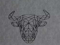 Bull geometric head wall art 3D model