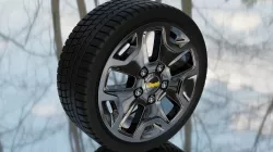 Car wheel 3D model