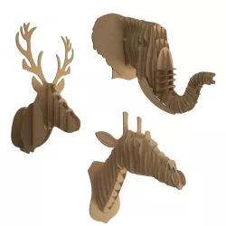 Cardboard Animals Sculpture 3D model