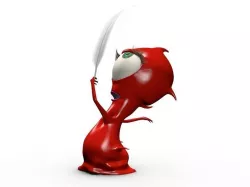 Cartoon Tickle Monster 3D model