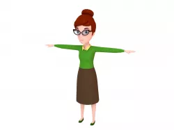 CartoonGirl016 Teacher 3D model
