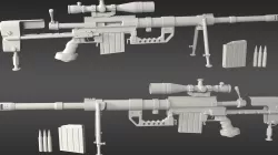Cheytac M200 Intervention sniper rifle 3D model