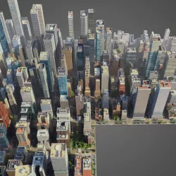City C1 Low-poly  3D model